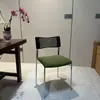 Cadeira de Jantar de Luxo Leve de Designer em Estilo Vintage, Adequada para Apartamentos Pequenos, Cor de Mel com Encosto, Cadeira Estilo Haus