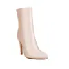 Elegantes botas de cuero de punta fina estilo europeo y americano con cremallera lateral, botas de moda, botas de jinete, zapatos de tacón alto de moda para mujer, tallas 33-48, botas de comercio exterior