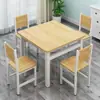 Mesa de comedor cuadrada minimalista y sillas para uso doméstico, mesa cuadrada de snack bar, combinación de mesa y sillas para comida rápida en cafetería