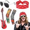 8090 metalero rock cos disfraz metalero rock disco disfraz ropa accesorios usar gafas de sol