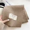 Bufanda Suave de Punto para Mujer, Elegante Patrón Espiga Versátil para Otoño e Invierno, Calentador de Cuello Engrosado Cálido, Versión Coreana Moderna