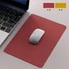 Alfombrilla de Ratón de Cuero al por Mayor Tamaño Pequeño Alfombrilla para Escritorio de Oficina de Computadora con Logo Alfombrilla de Ratón de Color Sólido Simple