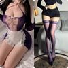 Lencería Sexy Estilo Nuevo con Lindo Traje de Malla Pura Pasión Glúteos Apasionados Sirvienta Coqueta No Necesita Quitarse Uniforme Qqny