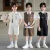Novo Conjunto de Colete Infantil Estilo Chinês com Estampas de Estilo Nacional, Traje Tang, Hanfu para Meninos, Adequado para Atividades de Aula, Recepções, Recitação e Trajes de Performance
