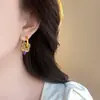 Pendientes Desmontables Geométricos de Esmalte Colorido Retro Nuevo Estilo Chinoiserie Tendencia Nacional Lujo Accesible Pendientes de Estilo Étnico de Gama Alta para Mujer
