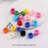 Cuentas Acrílicas de Letras Inglesas de Agujero Grande de Colores Material para Cadena de Teléfono Móvil Hecha a Mano DIY Joyería con Cuentas Pequeños Accesorios