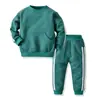 Ropa para Niños Otoño e Invierno Nuevos Productos, Conjuntos Deportivos para Niños y Niñas, Sudadera Pulóver de Forro Polar Multicolor Conjunto de Dos Piezas