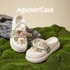 Zuecos Augu Shiden de Suela Gruesa para Mujer 2026 Nuevo Verano Lindos y Divertidos Pantuflas Casuales con Cordones para Interiores y Exteriores