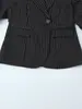 Amazon Comercio Exterior Transfronterizo Moda Nueva para Mujer Color Sólido Hombro Irregular Holgado Cinturón de Raya Adelgazante Blazer