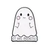 Venta Caliente Transfronteriza Divertida Linda Serie de Fantasmas Blancos Insignia de Metal Traje Combinación Broche de Halloween Pequeño Regalo