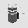 Lámpara de Pared Exterior LED Foco Impermeable Arriba y Abajo Pasillo Escalera Pared Exterior Pilar de Puerta Hotel Lámpara de Patio Exterior