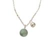 Colección de Fotos Reales Seina Joyería Sencilla Plata de Ley S925 Collar de Aguamarina Cadena para Clavícula de Corazón para Mujer Ágata Negra
