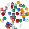 Dados Acrílicos Brillantes Joyería Bloque Cuadrado Transparente Colorido Accesorios Dulces Coloridos Decoración de Cuenta Cuadrada Colorida
