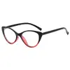 Óculos Gatinho Retrô para Miopia, Lentes Personalizadas, Essencial para Maquiagem Zero Feminina, Óculos Triangulares Estilosos Europeus e Americanos com Bloqueio de Luz Azul