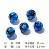 Cuentas de vidrio rotas de colores con lámina de oro cuentas sueltas con lámina de oro tejido a mano con cuentas material para manualidades accesorios para joyería al por mayor