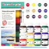 Pigmentos de Pintura para Niños, Gouache, Acuarela, Pigmentos Acrílicos para Vidrio, Set de Pinturas Publicitarias Textiles de 6/12 Colores Fabricante