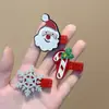 Grampo de Cabelo Rena de Natal Su Xiaobei Clipe para Franja Feminina Acessórios de Cabelo Fofo Clipe Bico de Pato Papai Noel Grampo de Cabelo