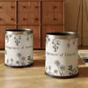 Cubo de Basura de Cuero Alto Valor Estético Hogareño Sala de Estar Lujo Ligero Gama Alta Estilo Americano Estilo Antiguo de Mediana Edad Cubo Sanitario Basura Grande para Dormitorio