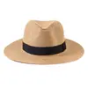 Sombrero de Paja Panama de Aliexpress Sombreros Transfronterizos Europeos y Americanos para Hombres y Mujeres Sombrero de Sol de Ala Ancha para Playa de Verano para Adultos