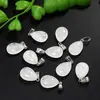 Colgante Plano Forma de Gota de Agua 13*18 Cristal Natural de Aventurina Accesorios Forma de Semilla de Melón DIY Accesorios para Joyería Collar Forma de Pera