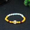 Pulsera de Cinabrio Femenina Arena de Rejalgar Pulsera de Círculo Único Kao Gong de la Costa Loto Alto Contenido Pulsera Benmingnian ins