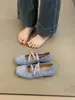 Zapatos de Ballet Modernos y Elegantes 2025 Nuevo Estilo Francés Simples Versátiles Correa Cruzada Boca Baja Tacón Oculto Zapatos Mary Jane