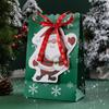 Bolsa de Papel Navideña Prehecha del Fabricante Lazo Creativo Copo de Nieve Compañero Dulce Linda Bolsa de Regalo de Navidad Papel