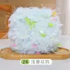 Pinzas para el pelo, gorros, bufandas, bolsos, mantas con forma de flor de rosa y decoraciones de hojas de ganchillo DIY con hilo nuevo, temáticas de caramelo arcoíris, tejidos a mano