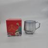 Taza de café con asa de diamante hexagonal simple para el hogar, taza de agua, regalo de mano de vidrio, regalo de mano al por mayor