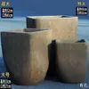 Vasos de Cerâmica para Horta sem Esmalte, Vasos Extra Grandes para Plantio de Árvores em Varandas, Caixas Quadradas de Cerâmica Escovada para Plantio de Vegetais