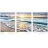 Ventas Directas de Fábrica de Guangdong Amanecer Paisaje Marino Moderno Simple Elegante Tríptico Sala de Estar Sofá Dormitorio Decoración de Pared Pintura