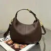 Bolso de Media Luna de Cuero Genuino Estilo Kasler Nuevo Estilo Primavera y Verano Bolso de Hombro de Piel de Vaca de Primera Capa Bolso de Mano Casual Bolso Cruzado para Mujer