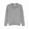 MTLCLOTHES roupas masculinas outono novo versão coreana de gola lapela simples gola POLO suéter com padrão de cânhamo tendência