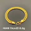 Tienda de Oro Mismo Estilo Pulsera Chapada en Oro para Hombre, Cadena de Jefe, Diseño Audaz de Látigo de Caballo, Color Duradero, Accesorio de Moda, Estilo Old Money