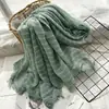 Fornecedor de Comércio Exterior do Fabricante Lenço de Viscose Liso com Lantejoulas para Mulheres, Lenço de Cabeça Retangular tingido sujo transfronteiriço, Atacado em Estoque