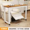 Mesa de Manicura Doble de Lujo Ligero con Ruedas, Mesa de Manicura Desmontable, Mesa de Manicura Estilo Crema Ins de Tienda Japonesa