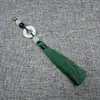 Yixiangfei 8B-5 Anillo de Correr Cierre de Langosta Borla 8 Borlas Estilo Antiguo Accesorios Dinastía Han Colgante para Ropa Artesanía Decoración