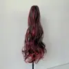 Peluca de Cola de Caballo de Venta Caliente de Comercio Exterior Europeo y Americano para Mujeres, Cabello Largo Rizado, Estilo Clip-On, Ondas Grandes, Peluca de Cola de Caballo para Fiesta de Festival