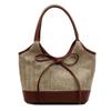 Bolso tejido informal y sencillo para mujer, nueva moda 2025, bolso de mano para ir al trabajo, elegante bolso de playa para hombro bajo el brazo.