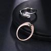 Elle Mosha personalidad de moda europea y americana anillo abierto de circonita de doble quilate temperamento femenino hermoso suministro de fabricantes Ruili