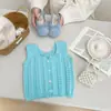 Ropa para Bebé, Tops de Punto en Capas de Moda, Conjuntos de Primavera para Niñas de Nuevo Estilo, Chalecos Estilo Coreano