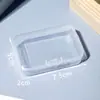 Caixa de Armazenamento Caixa Quadrada Pequena Caixa Quadrada de Plástico Transparente Caixa Quadrada Pequena Caixa de Fones de Ouvido Caixa de Armazenamento de Joias Caixa para Peças Pequenas