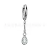 Aro de Titanio F136 Colgante de Circonita Anillo para Cartílago del Oído Cuerpo de Aleación de Titanio G23 Joyería para Piercing en el Cuerpo Pendientes Fábrica Transfronteriza