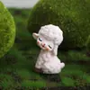 Decoraciones de Micro-Paisaje de Resina Conejo Cordero Animal Muñeco Muñeco de Escritorio para Coche Pequeños Adornos Manualidades Accesorios
