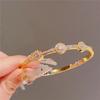 Pulseira de Zircônia de Luxo Leve Banhada a Ouro Real 2024 Requintada Fechada 58CM Dongdaemun Pulseira Simples Joias Femininas