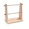 Rack de Lã de Madeira Doméstico Transfronteiriço Rack de Carretel Giratório Ferramenta de Tricô para Bola de Lã Giratória Base de Rack com Eixo de Madeira
