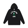 Moda Urbana Transfronteriza de Comercio Exterior Marca Unisex Otoño e Invierno Estampado de Letras Sudadera con Capucha Holgada Pulóver Sudadera Ape Casual Versátil