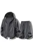 Ropa de Protección Solar de Secado Rápido de Seda de Hielo para Hombres, Ropa de Protección Solar con Capucha de Secado Rápido de Verano, Chaqueta Deportiva, Chaqueta Ligera y Transpirable para Exteriores