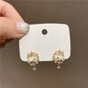 Estilo coreano elegante 925 prata agulha círculo borboleta flor brincos personalidade simples brincos de pérola francesa brincos retro