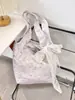 5422 Bolso de Hombro Versátil de Gran Capacidad Azul Fresco Jacquard Mariposa Estilo Chaleco Nicho Bolso de Commuter para Mujer